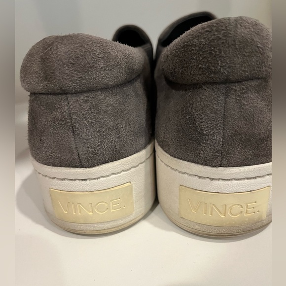 Vince Warren platform shoes size 7 1/2 Grey Suede - Picture 5 of 6